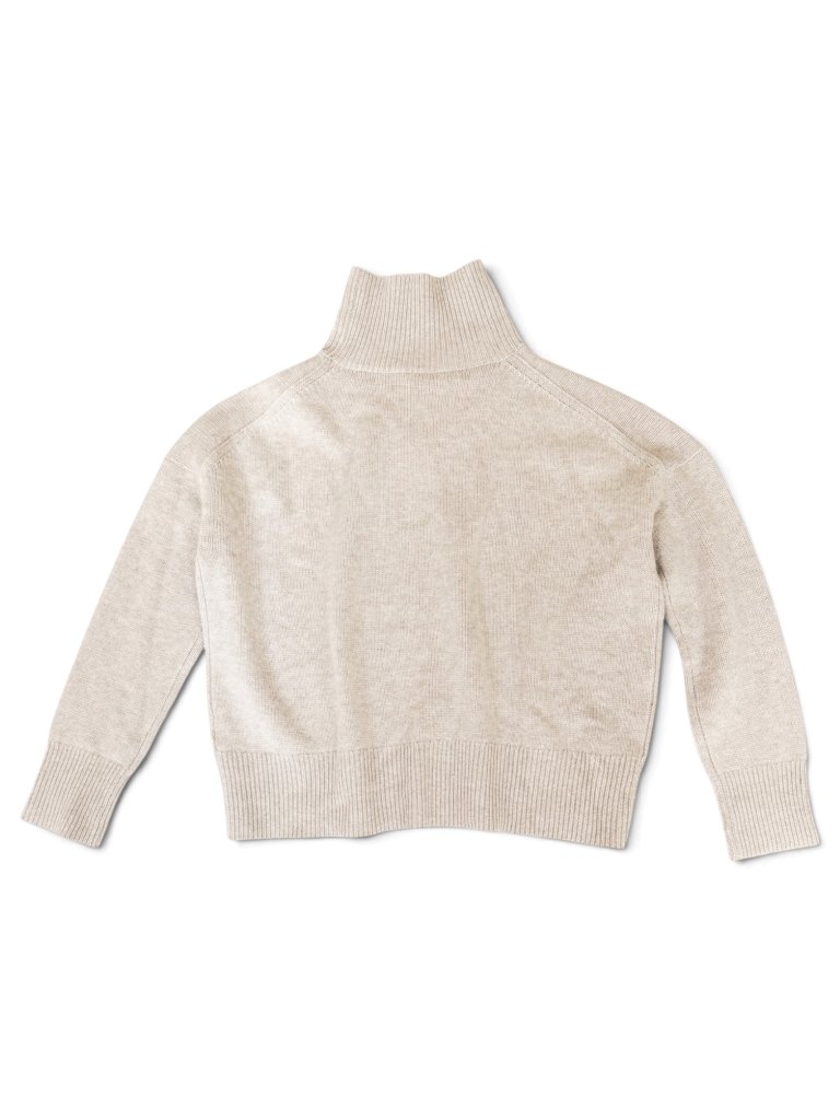 Lattelier High Neck Boxy Oversized Camel Hair & Wool Knit Sweater Nwt New L — image 4 of 7